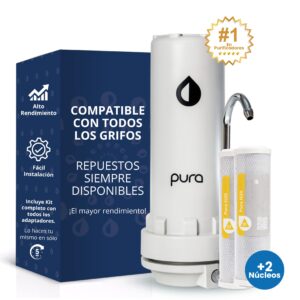 Pack Filtro Purificador Sobre Mesada Anti Cloro + 2 repuestos